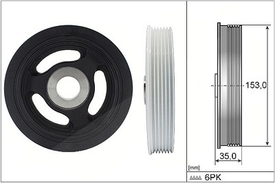 Schaeffler Ina Riemenscheibe, Kurbelwelle [Hersteller-Nr. 544010410] für Citroën, Ds, Fiat, Ford, Mazda, Mini, Opel, Peugeot, Suzuki, Volvo von Schaeffler INA