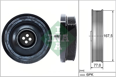 Schaeffler Ina Riemenscheibe, Kurbelwelle [Hersteller-Nr. 544013710] für BMW von Schaeffler INA