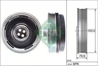 Schaeffler Ina Riemenscheibe, Kurbelwelle [Hersteller-Nr. 544016910] für Mini, BMW von Schaeffler INA