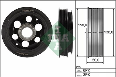 Schaeffler Ina Riemenscheibe, Kurbelwelle [Hersteller-Nr. 544018010] für Ford, Ford Usa von Schaeffler INA