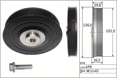 Schaeffler Ina Riemenscheibensatz, Kurbelwelle [Hersteller-Nr. 544000720] für Renault von Schaeffler INA