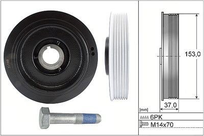 Schaeffler Ina Riemenscheibensatz, Kurbelwelle [Hersteller-Nr. 544005820] für Citroën, Fiat, Lancia, Peugeot von Schaeffler INA