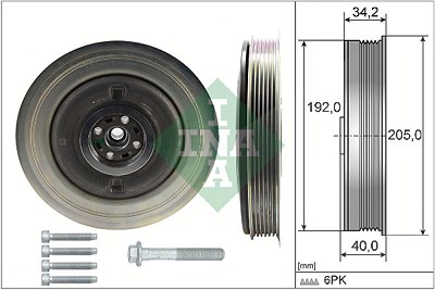 Schaeffler Ina Riemenscheibensatz, Kurbelwelle [Hersteller-Nr. 544050420] für Volvo von Schaeffler INA