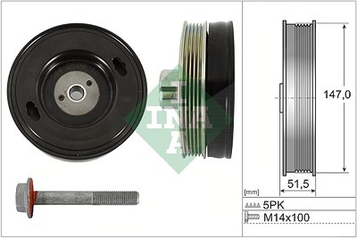 Schaeffler Ina Riemenscheibensatz, Kurbelwelle [Hersteller-Nr. 544050920] für Opel von Schaeffler INA