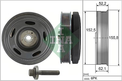 Schaeffler Ina Riemenscheibensatz, Kurbelwelle [Hersteller-Nr. 544051620] für Renault von Schaeffler INA