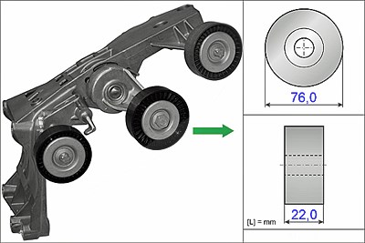 Schaeffler Ina Riemenspanner, Keilrippenriemen [Hersteller-Nr. 534043110] für Mercedes-Benz von Schaeffler INA