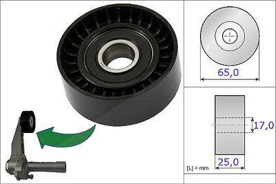 Schaeffler Ina Spannrolle, Keilrippenriemen [Hersteller-Nr. 531086610] für Citroën, Ds, Mini, Opel, Peugeot von Schaeffler INA