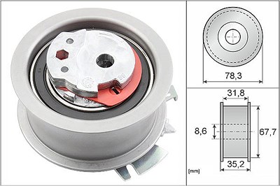 Schaeffler Ina Spannrolle, Zahnriemen [Hersteller-Nr. 531062830] für Audi, Jeep, Mitsubishi, Dodge, Chrysler, Seat, Skoda, VW von Schaeffler INA