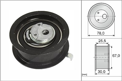 Schaeffler Ina Spannrolle, Zahnriemen [Hersteller-Nr. 531025130] für Seat, Audi, Ford, VW von Schaeffler INA