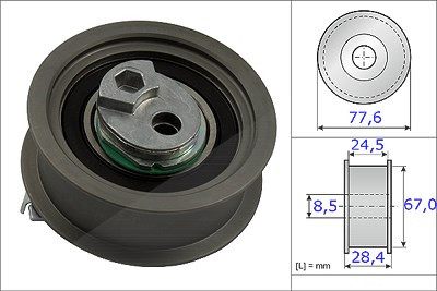 Schaeffler Ina Spannrolle, Zahnriemen [Hersteller-Nr. 531085110] für Audi, Seat, Skoda, VW von Schaeffler INA