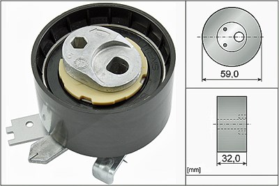 Schaeffler Ina Spannrolle, Zahnriemen [Hersteller-Nr. 531090610] für Dacia, Infiniti, Mercedes-Benz, Nissan, Renault Korea von Schaeffler INA