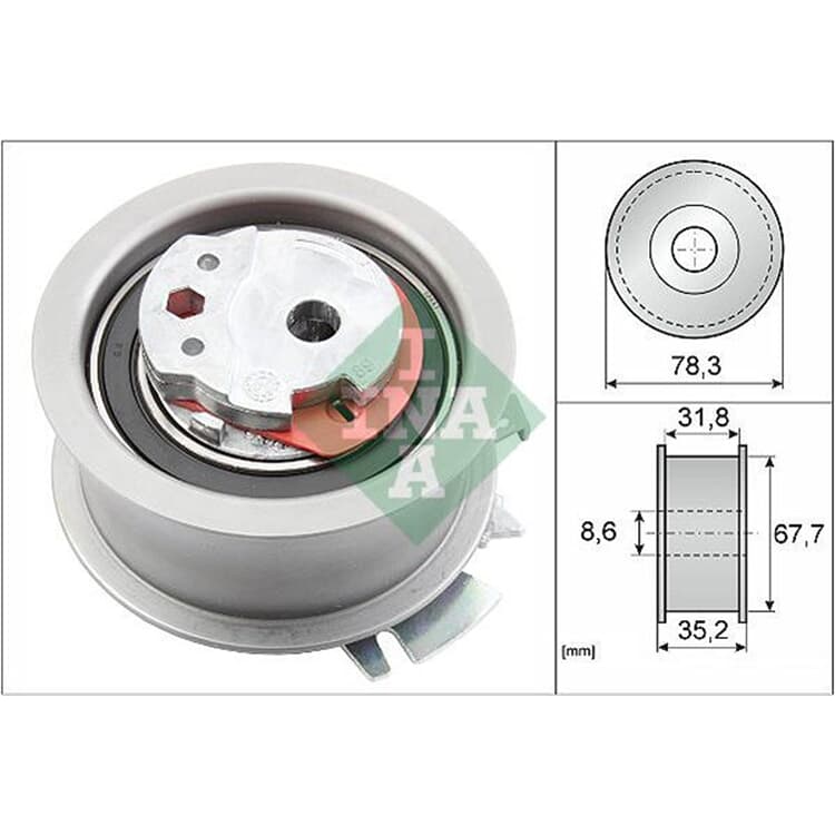 Ina Spannrolle f?r Zahnriemen Audi Chrysler Dodge Jeep Mitsubishi Seat Skoda VW von INA