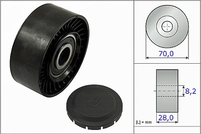 Schaeffler Ina Umlenk-/Führungsrolle, Keilrippenriemen [Hersteller-Nr. 532046810] für Seat, Audi, VW von Schaeffler INA