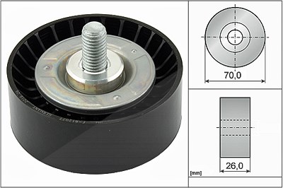 Schaeffler Ina Umlenk-/Führungsrolle, Keilrippenriemen [Hersteller-Nr. 532047510] für BMW von Schaeffler INA