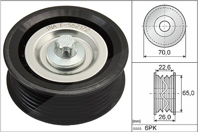 Schaeffler Ina Umlenk-/Führungsrolle, Keilrippenriemen [Hersteller-Nr. 532053110] für Cadillac, Fiat, Ford, Opel, Saab, Suzuki von Schaeffler INA