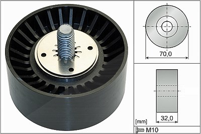 Schaeffler Ina Umlenk-/Führungsrolle, Keilrippenriemen [Hersteller-Nr. 532073510] für Opel, Chevrolet von Schaeffler INA