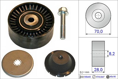 Schaeffler Ina Umlenk-/Führungsrolle, Keilrippenriemen [Hersteller-Nr. 532060010] für Chrysler, Dodge, Jeep, Mitsubishi von Schaeffler INA