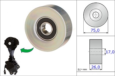 Schaeffler Ina Umlenk-/Führungsrolle, Keilrippenriemen [Hersteller-Nr. 532067610] für Mini, Opel, Peugeot, BMW, Citroën, Ds von Schaeffler INA