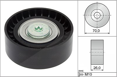 Schaeffler Ina Umlenk-/Führungsrolle, Keilrippenriemen [Hersteller-Nr. 532043410] für Fiat, Peugeot, Citroën, Lancia von Schaeffler INA