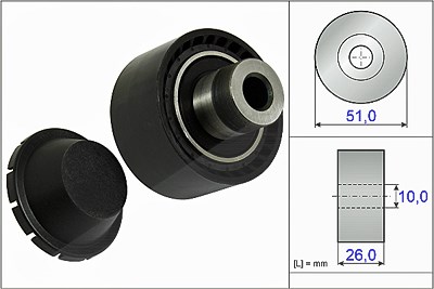 Schaeffler Ina Umlenk-/Führungsrolle, Keilrippenriemen [Hersteller-Nr. 532033410] für Citroën, Ford, Mazda, Peugeot von Schaeffler INA