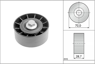 Schaeffler Ina Umlenk-/Führungsrolle, Keilrippenriemen [Hersteller-Nr. 532025410] für Ford von Schaeffler INA