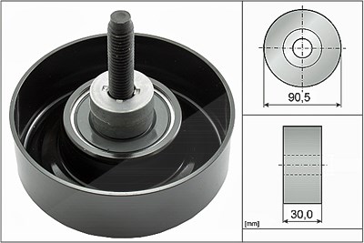 Schaeffler Ina Umlenk-/Führungsrolle, Keilrippenriemen [Hersteller-Nr. 532040530] für Ford von Schaeffler INA