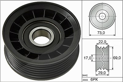 Schaeffler Ina Umlenk-/Führungsrolle, Keilrippenriemen [Hersteller-Nr. 532064910] für Ford, Volvo von Schaeffler INA