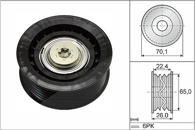 Schaeffler Ina Umlenk-/Führungsrolle, Keilrippenriemen [Hersteller-Nr. 532047110] für Jaguar, Ford von Schaeffler INA