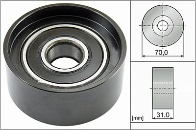 Schaeffler Ina Umlenk-/Führungsrolle, Keilrippenriemen [Hersteller-Nr. 532058810] für Honda von Schaeffler INA