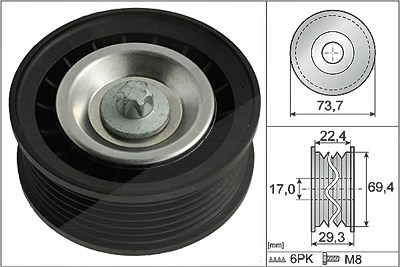 Schaeffler Ina Umlenk-/Führungsrolle, Keilrippenriemen [Hersteller-Nr. 532078410] für Mercedes-Benz von Schaeffler INA