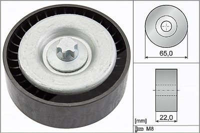 Schaeffler Ina Umlenk-/Führungsrolle, Keilrippenriemen [Hersteller-Nr. 532066710] für Mitsubishi, Mercedes-Benz, Smart von Schaeffler INA