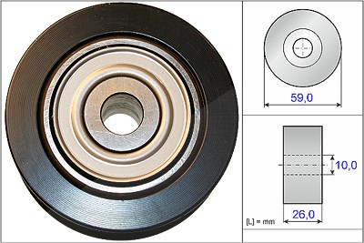 Schaeffler Ina Umlenk-/Führungsrolle, Keilrippenriemen [Hersteller-Nr. 532073710] für Mitsubishi, Peugeot von Schaeffler INA