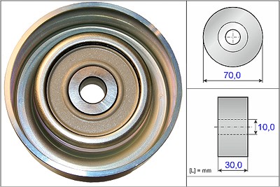 Schaeffler Ina Umlenk-/Führungsrolle, Keilrippenriemen [Hersteller-Nr. 532073810] für Fiat, Mitsubishi, Peugeot von Schaeffler INA