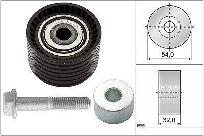 Schaeffler Ina Umlenk-/Führungsrolle, Zahnriemen [Hersteller-Nr. 532065410] für Vauxhall, Opel, Nissan, Renault von Schaeffler INA