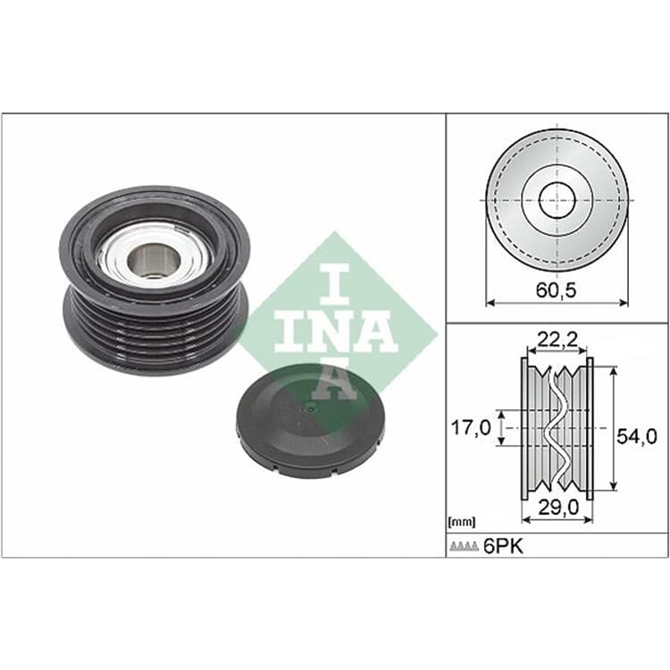 Ina Umlenkrolle f?r Keilrippenriemen Audi A4 A5 A6 A7 A8 Q7 VW Touareg von INA