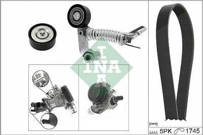 Schaeffler Ina Wasserpumpe + Keilrippenriemensatz [Hersteller-Nr. 529031930] für Mercedes-Benz, Infiniti von Schaeffler INA