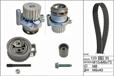 Schaeffler Ina Wasserpumpe + Zahnriemensatz [Hersteller-Nr. 530009130] für VW, Skoda, Seat, Audi von Schaeffler INA