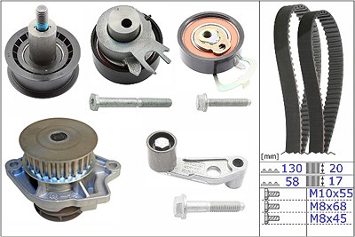 Schaeffler Ina Wasserpumpe + Zahnriemensatz [Hersteller-Nr. 530008931] für Audi, Seat, Skoda, VW von Schaeffler INA