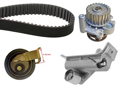 Schaeffler Ina Wasserpumpe + Zahnriemensatz [Hersteller-Nr. 530034530] für Audi, Seat, Skoda, VW von Schaeffler INA