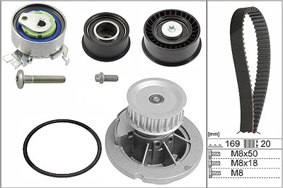 Schaeffler Ina Wasserpumpe + Zahnriemensatz [Hersteller-Nr. 530007832] für Opel von Schaeffler INA