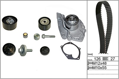 Schaeffler Ina Wasserpumpe + Zahnriemensatz [Hersteller-Nr. 530063830] für Opel, Renault von Schaeffler INA