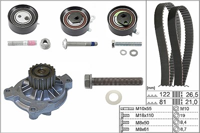 Schaeffler Ina Wasserpumpe + Zahnriemensatz [Hersteller-Nr. 530048431] für Volvo von Schaeffler INA