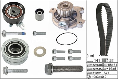 Schaeffler Ina Wasserpumpe + Zahnriemensatz [Hersteller-Nr. 530048230] für VW von Schaeffler INA