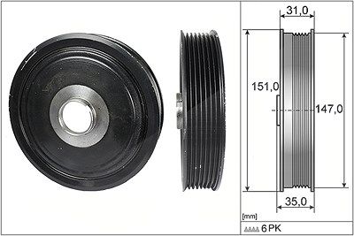 Schaeffler Ina Riemenscheibe, Kurbelwelle [Hersteller-Nr. 544011010] für Nissan, Renault von Schaeffler INA