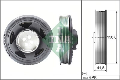 Schaeffler Ina Riemenscheibe, Kurbelwelle [Hersteller-Nr. 544012910] für BMW, Mini von Schaeffler INA