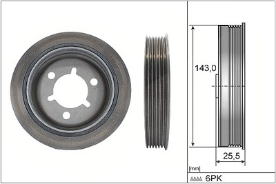 Schaeffler Ina Riemenscheibe, Kurbelwelle [Hersteller-Nr. 544014510] für Citroën, Fiat, Peugeot von Schaeffler INA