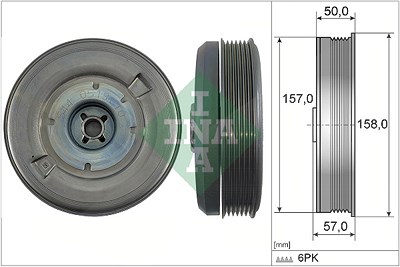 Schaeffler Ina Riemenscheibe, Kurbelwelle [Hersteller-Nr. 544051310] für Audi von Schaeffler INA