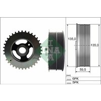 Riemenscheibe, Kurbelwelle INA 544 0152 10 von INA