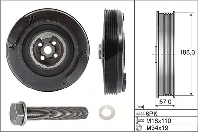 Schaeffler Ina Riemenscheibensatz, Kurbelwelle [Hersteller-Nr. 544000220] für Audi, Ford, Volvo, VW von Schaeffler INA