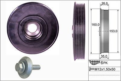 Schaeffler Ina Riemenscheibensatz, Kurbelwelle [Hersteller-Nr. 544007920] für Citroën, Ford, Mazda, Mini, Peugeot, Volvo von Schaeffler INA